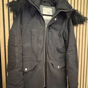 Zadig & Voltaire Black Fur-Trimmed Utility Jacket